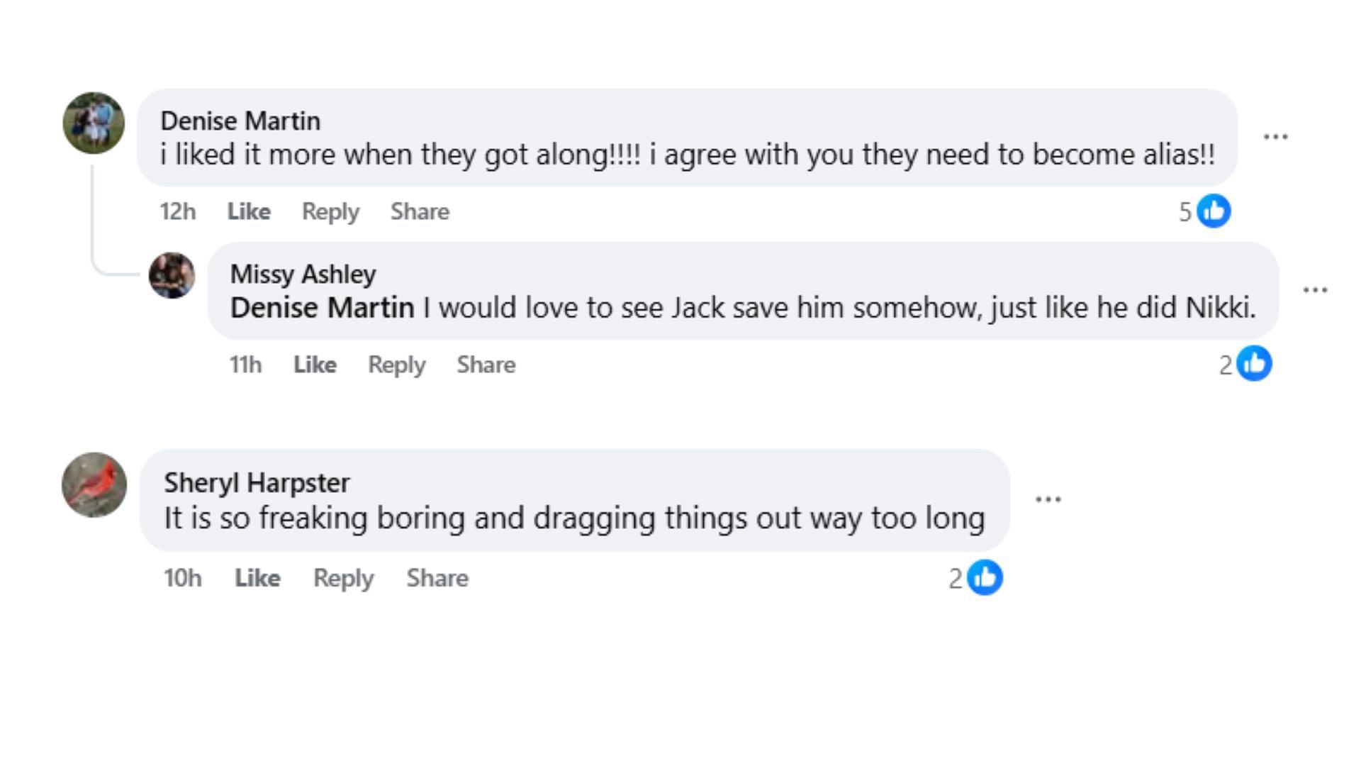 Comments by fans on the post (Image via Facebook/@Missy Ashley)